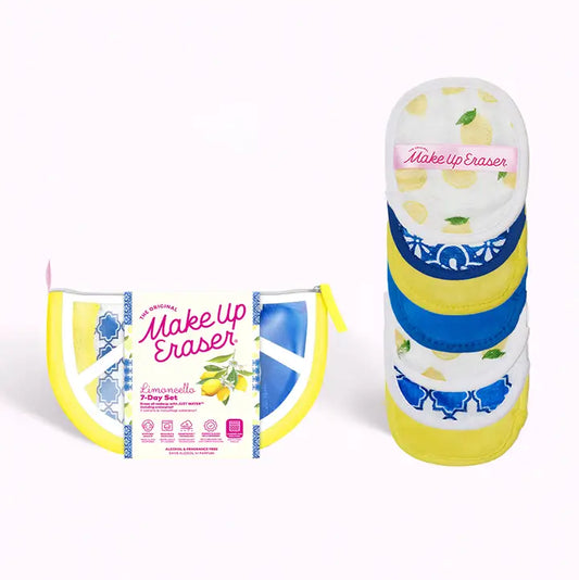 The Original MakeUp Eraser Limoncello 7-Day Set & Makeup Bag Gift Set