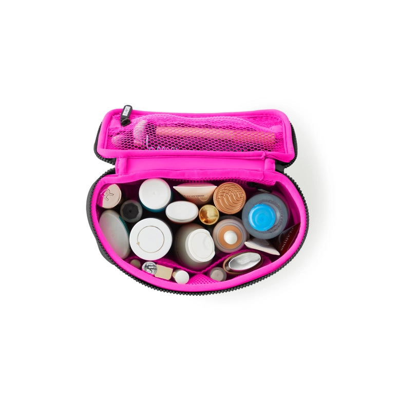 Kusshi Small Makeup Train Case-Black/Pink