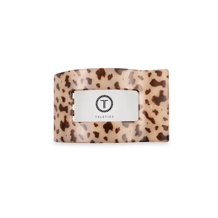 Teleties Flat Rectangle Hair Clip | Small | Blonde Tortoise