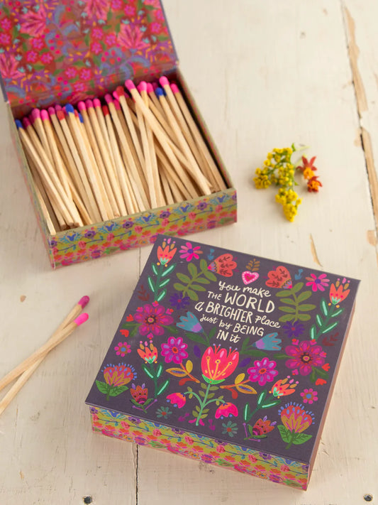 Natural Life Coffee Table Matches-Navy World Brighter