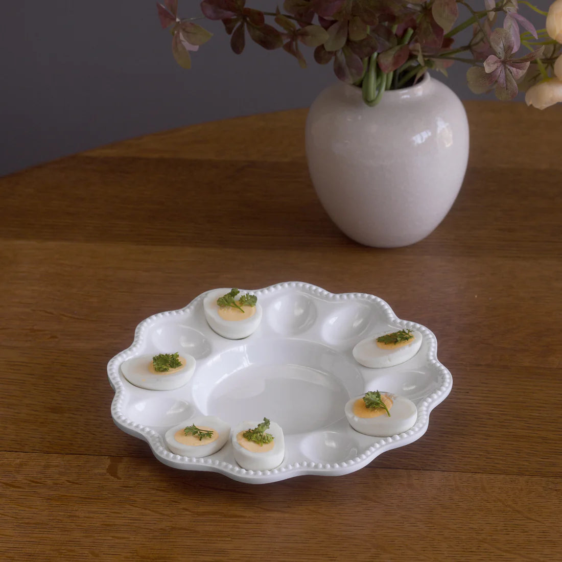 Beatriz Ball VIDA Alegria Deviled Egg Platter (White)