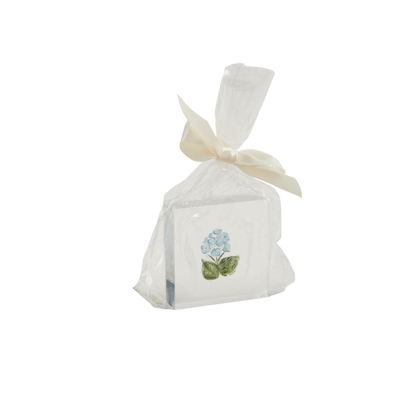 MUD PIE BLUE FLOWER ACRYLIC BLOCK