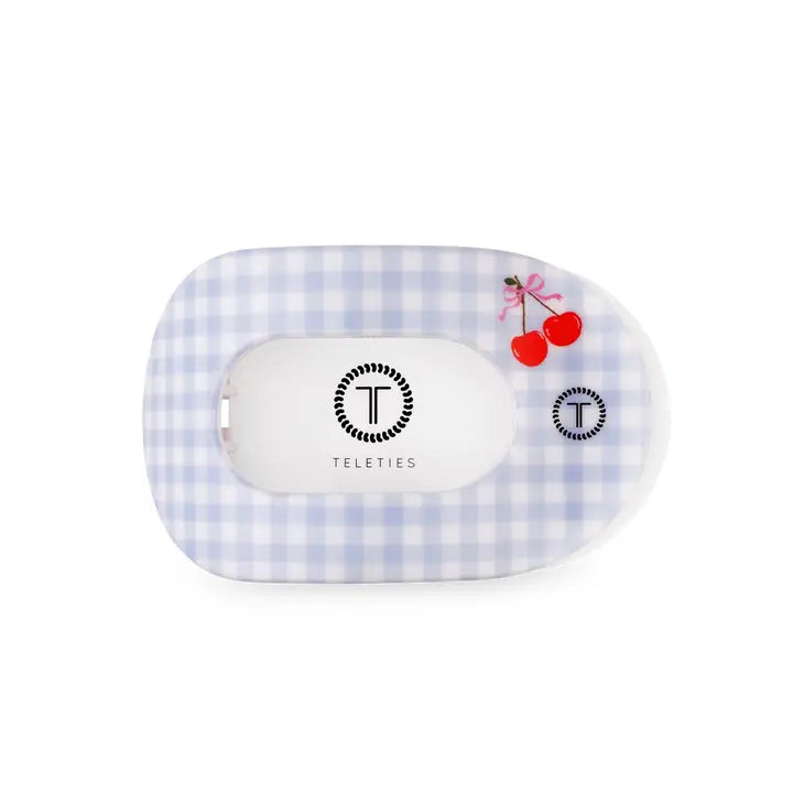Teleties Flat Round Hair Clip | Medium | Basket of Cherries