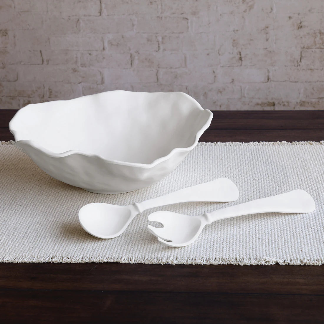 Beatriz Ball VIDA Nube Large Salad Servers (White)