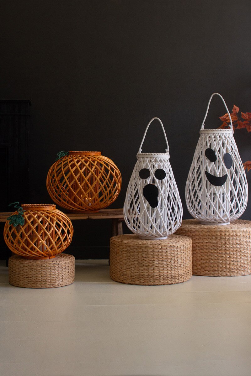 Kalalou Willow Pumpkin Lanterns