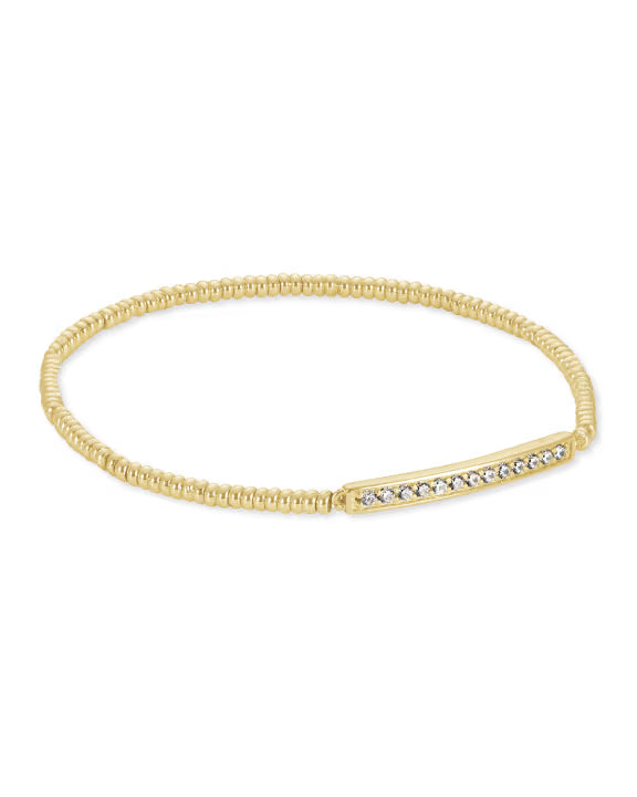 KENDRA SCOTT ADDISON STRETCH BRACELET GOLD METAL