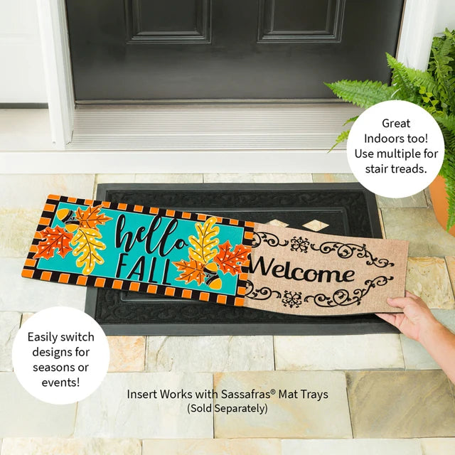 Evergreen Enterprises Hello Fall Leaves Sassafras Switch Mat, 22" x 10"