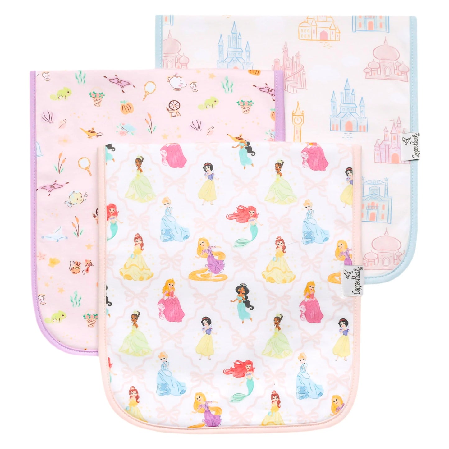 Copper Pearl Disney Princess Premium Burp Cloths