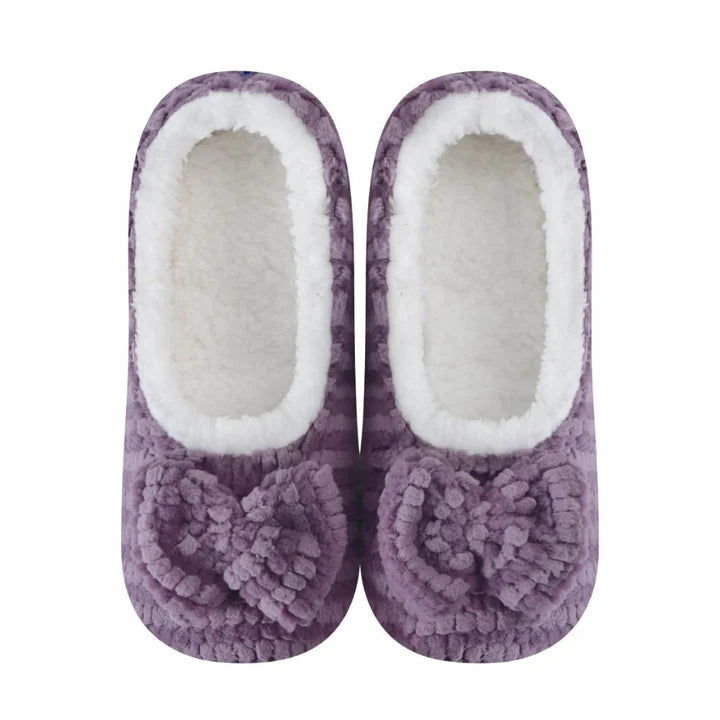 Pretty Plush Ballerina Snoozies Slippers-Purple