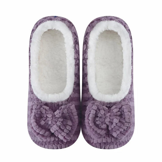 Pretty Plush Ballerina Snoozies Slippers-Purple