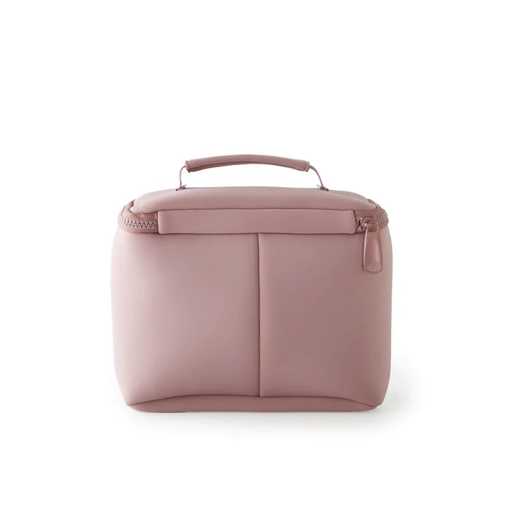 Kusshi Neoprene Neutral Collection- Small Train Case-Mauve with Stone Interior