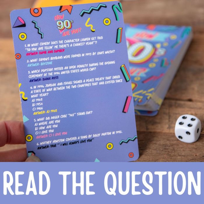 How 90s Are You? 90s Trivia Cards