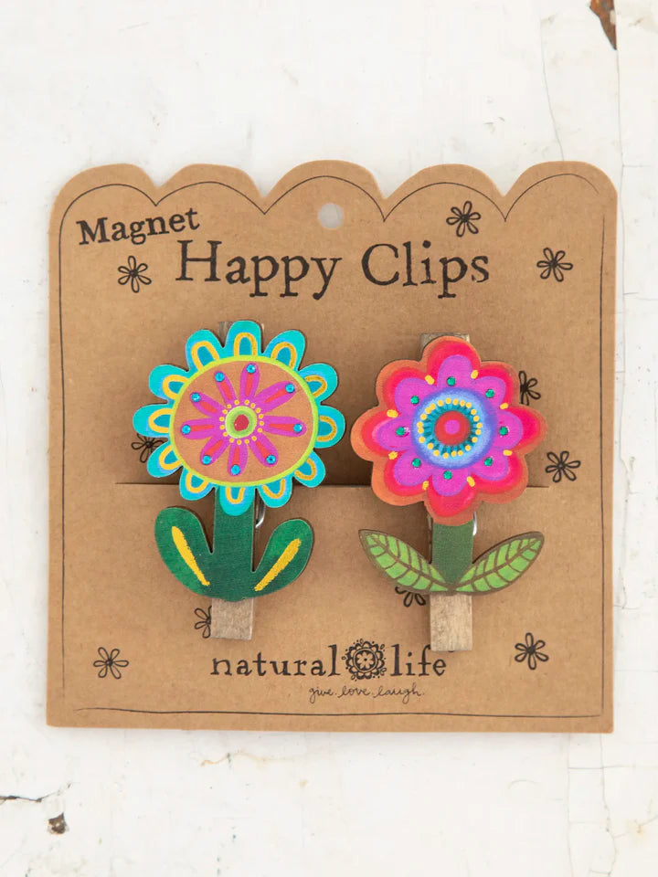 Natural Life Magnet Bag Clips, Set of 2 - Flower