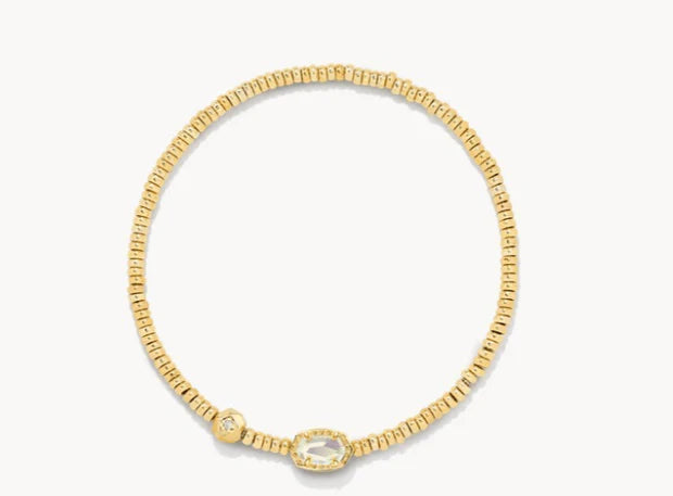 KENDRA SCOTT EMILIE STRETCH BRACELET GOLD DICHROIC GLASS