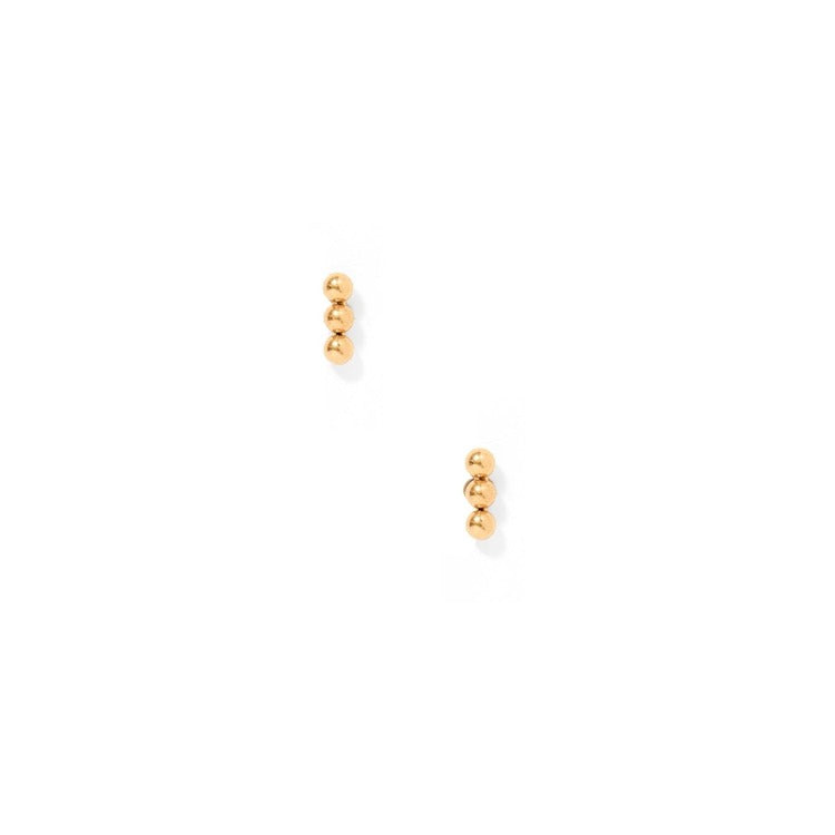 LINNY CO Screwback Stud Earrings - Micro Tally Gold