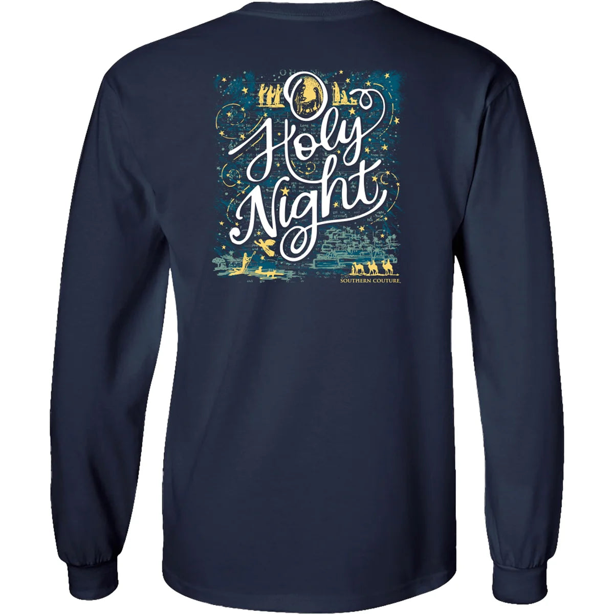 SOUTHERN COUTURE CLASSIC O HOLY NIGHT HOLIDAY LONG SLEEVE T-SHIRT