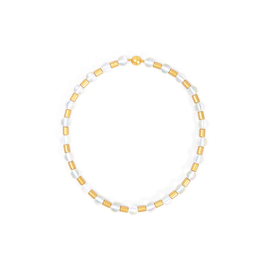 ZENZII Glow Beads Magnet Necklace-White