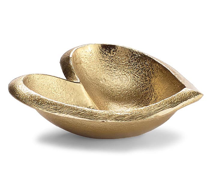 burton + BURTON GOLDEN ALUMINUM TRINKET HEART DISH