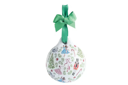 MUD PIE TOSSED NUTCRACKER PAPER-MACHÉ ORNAMENT
