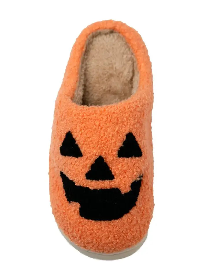 Top It Off Jack-O-Lantern Slip-On Slippers