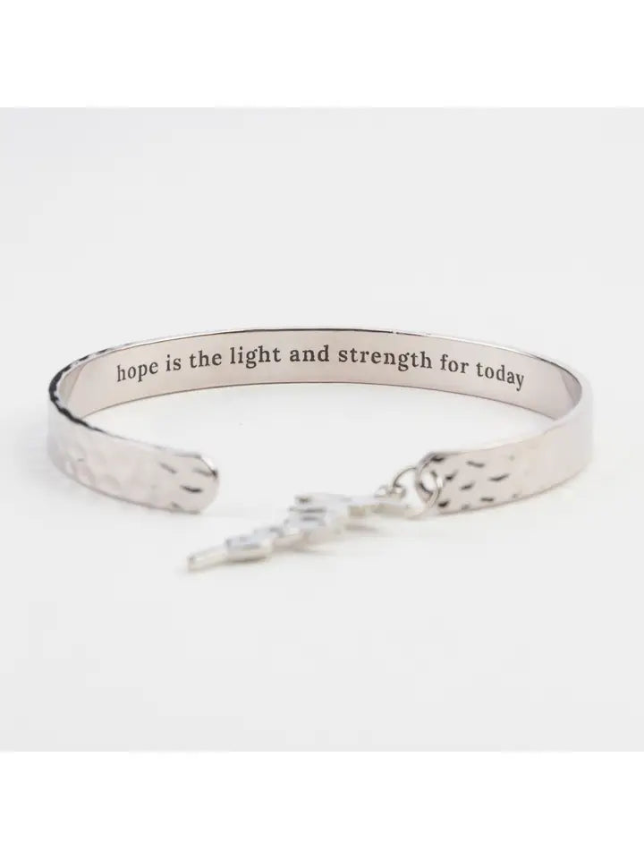 Howard's Inspirational Nina Hope Charm Cuff Bracelet