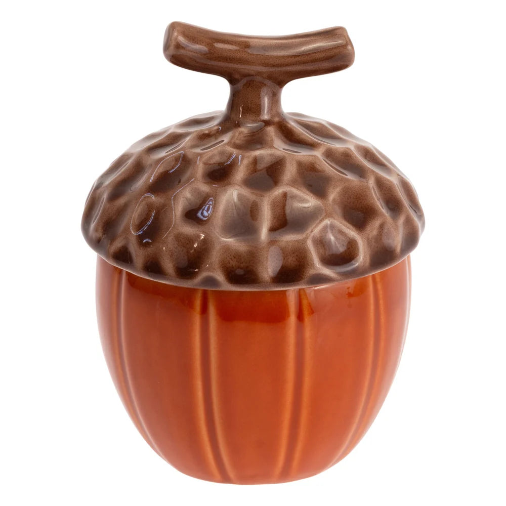 Boston International Spicy Orange Acorn Covered Jar