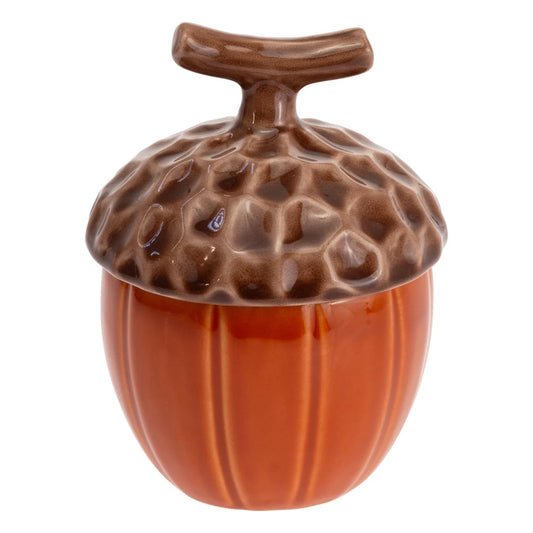 Boston International Spicy Orange Acorn Covered Jar
