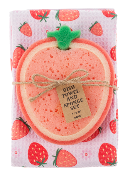 Fruit Sponge & Kitchen Towel Set