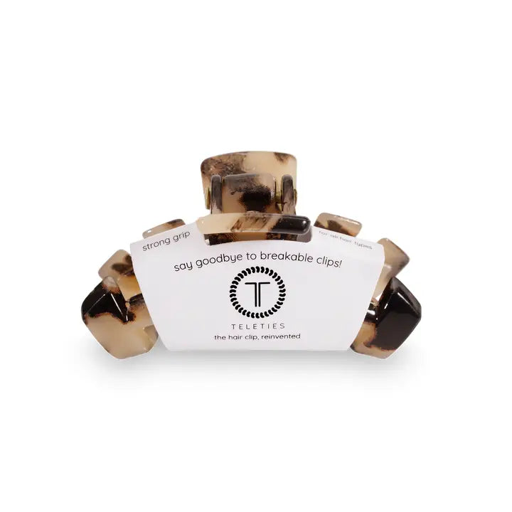 Teleties Classic Hair Clip | Tiny | Blonde Tortoise