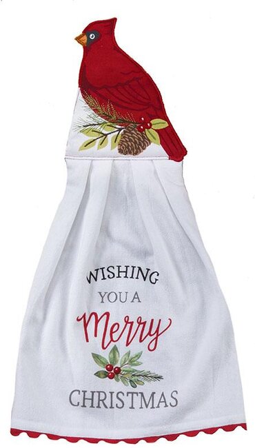Kay Dee Designs Hang Ups Towel Winter Cardinal