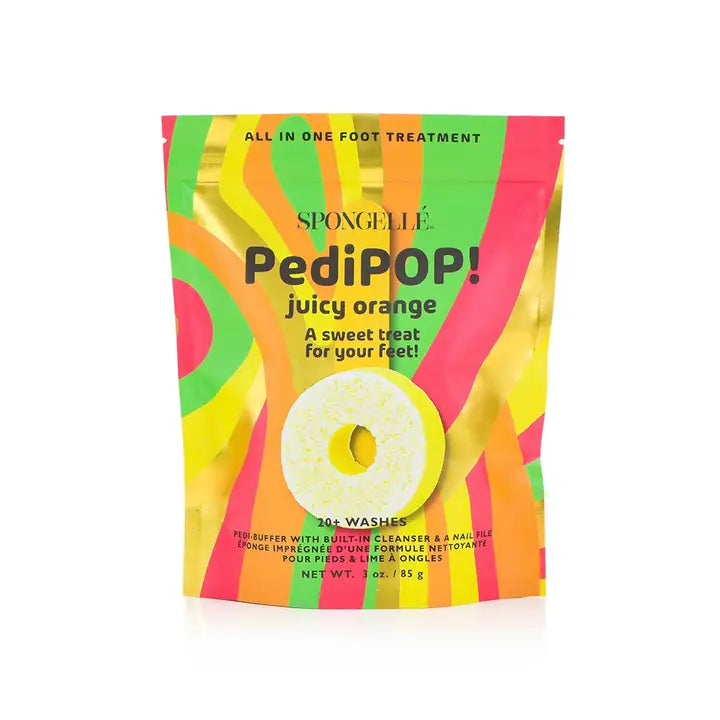 Spongelle Juicy Orange Pedipop Pedi Buffer & Nail File