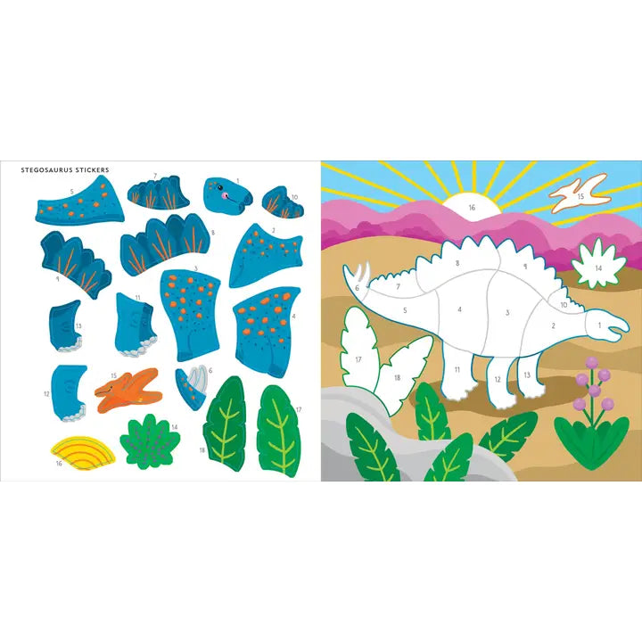 My First Color-By-Sticker Book -- Dinosaurs