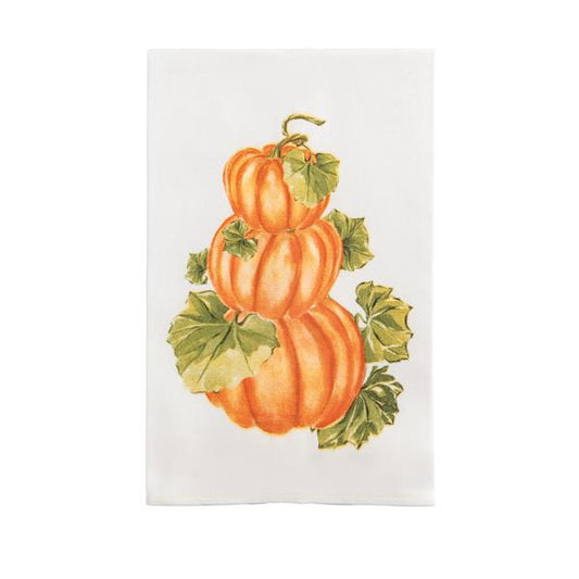 MUD PIE STACKED PUMPKINS PRINTED TOWEL