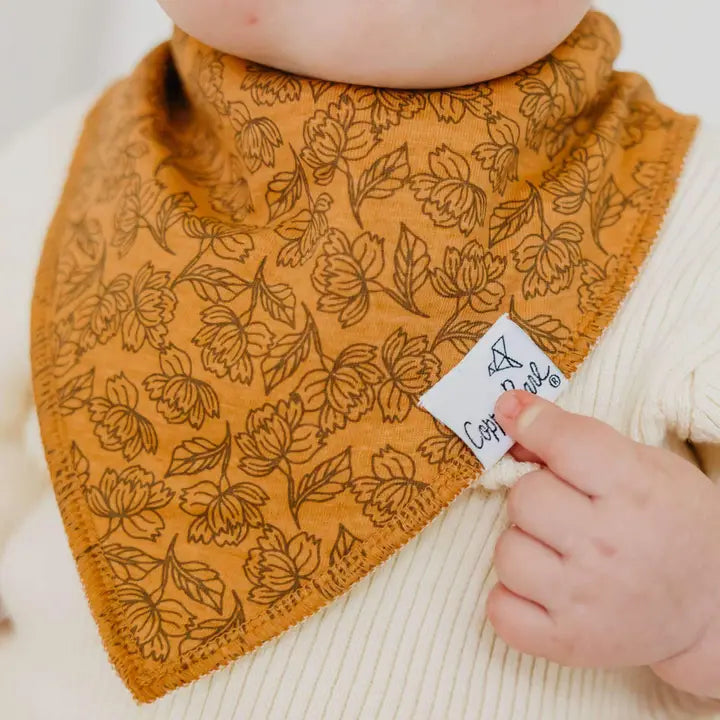 Copper Pearl Baby Bandana Bibs - Eden