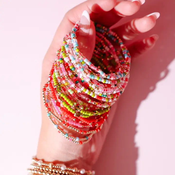 Beaded Blondes Peppermint Twist Sprinkle Bracelet