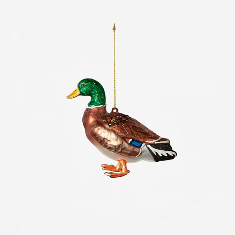 ONE HUNDRED 80 DEGREES Mallard Orn, Glass, 4.75"