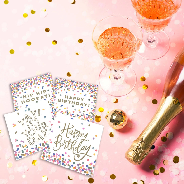 Soiree-Sisters Birthday Cocktail Napkins | Happy Birthday (Script) - 20ct