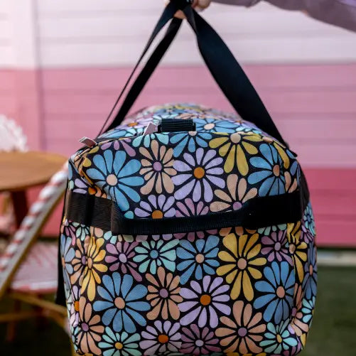 Jadelynn Brooke Canvas Duffle - Black Daisy