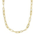 KENDRA SCOTT BELLA CHAIN NECKLACE GOLD WHITE CZ