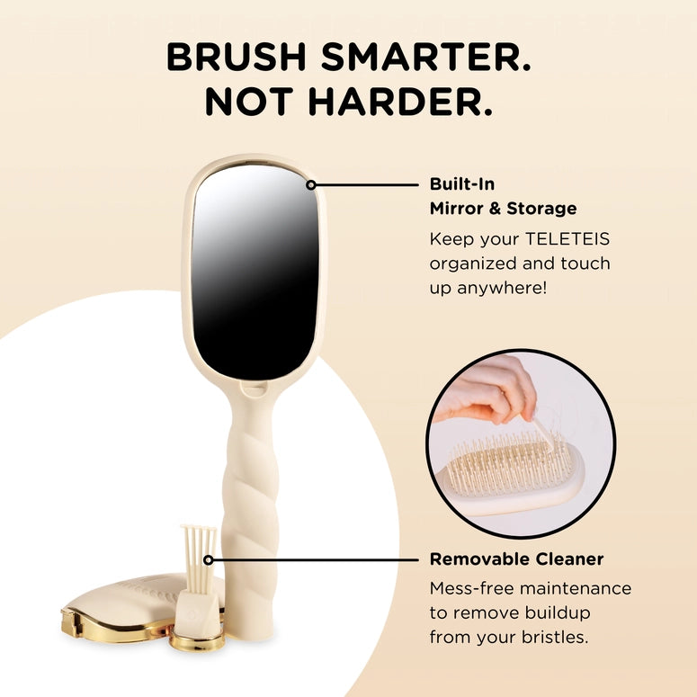 Teleties Detangler Hair Brush For Thick Hair - Tan