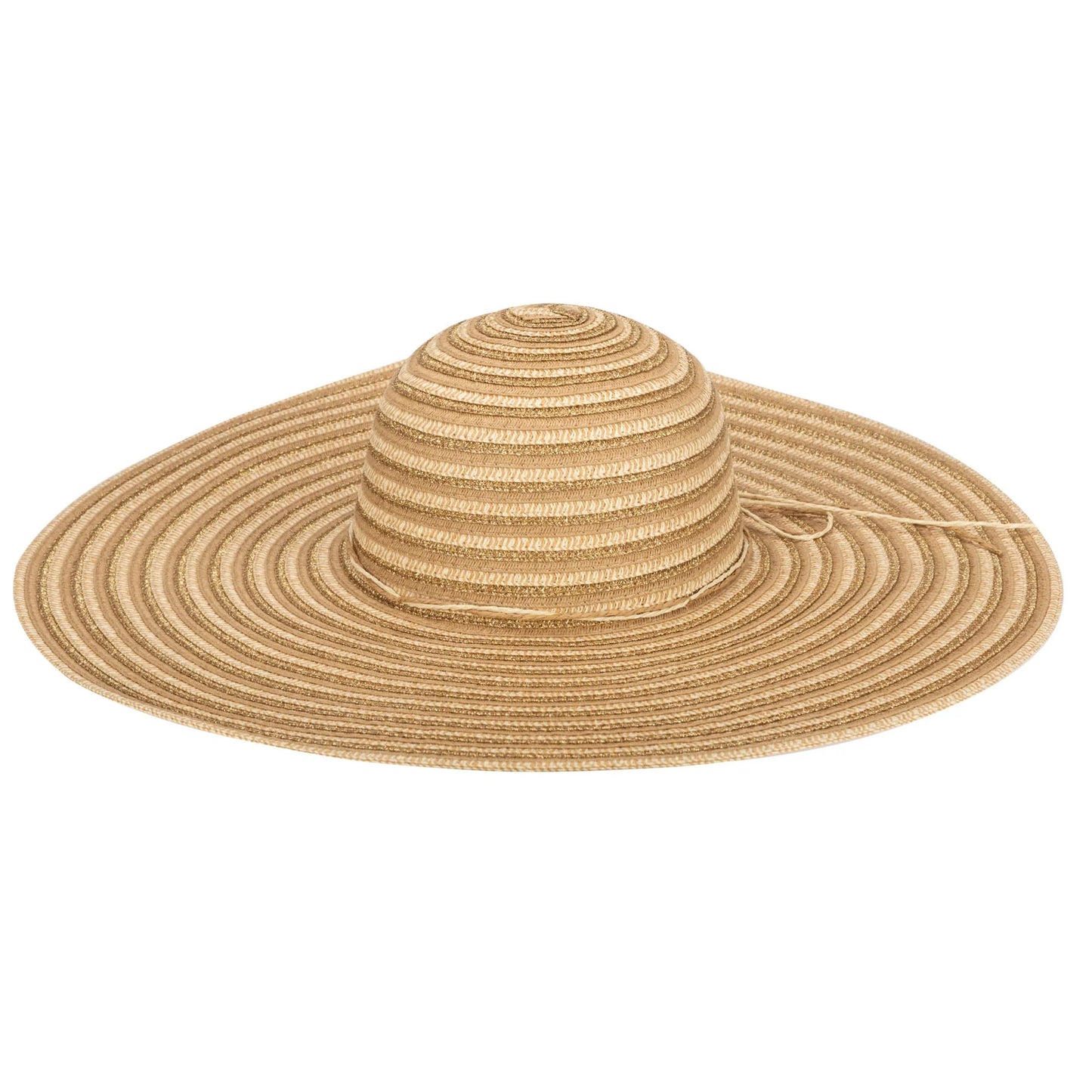 San Diego Hat Wide Brim Women's Floppy Sun Hat with Gold Lurex