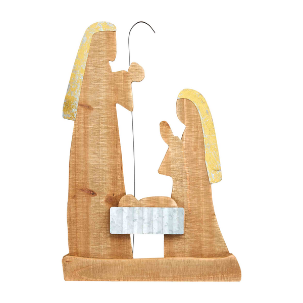 MUD PIE WOOD NATIVITY STAND