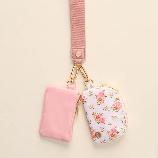 The Darling Effect Dynamic Duo Pouch Wristlet–Endless Daydream Cream