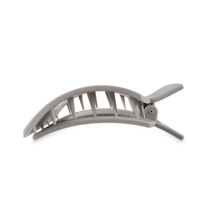 Teleties Square Flat Hair Clip | Large | Silver Flames