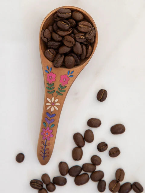 Natural Life Wooden Coffee Scoop - But First Coffee