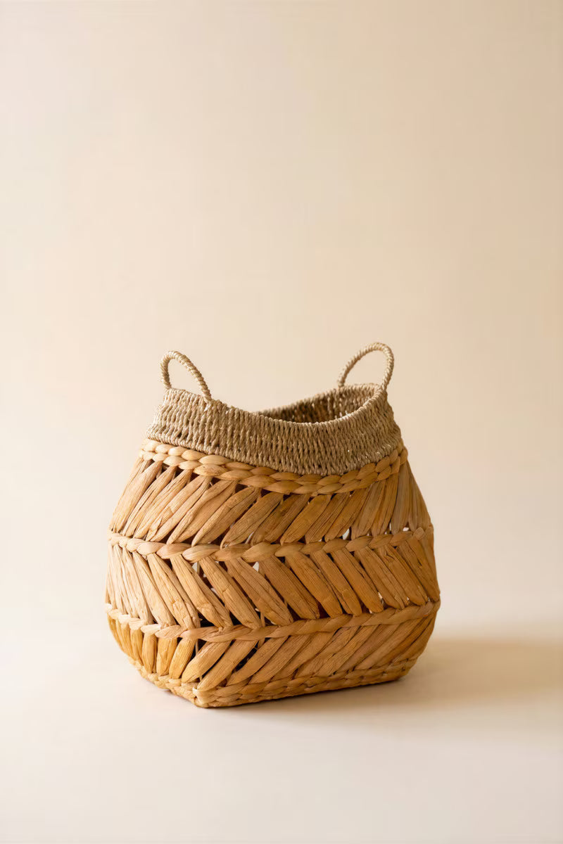 Kalalou Seagrass Basket with Two Handles