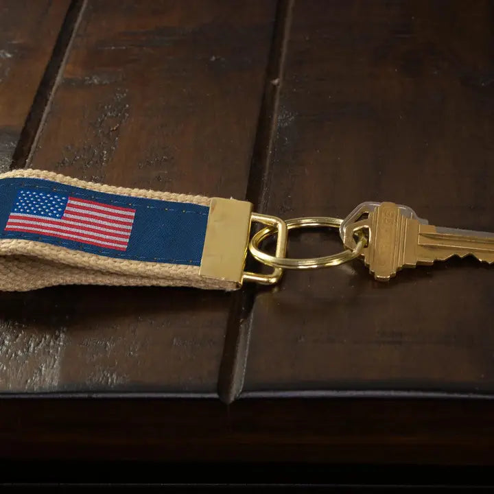 Zep -Pro American Flag Woven Ribbon Key Chain