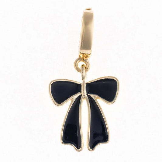 MICHELLE MCDOWELL Sophie Luxe Enamel Bow Charm Navy & Orange