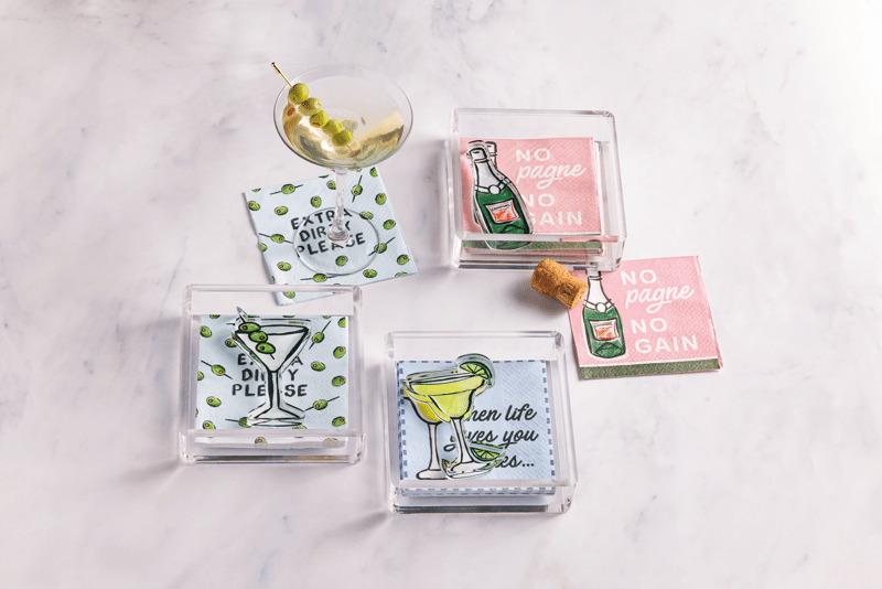 MUD PIE MARGARITA NAPKIN HOLDER AND WEIGHT SET