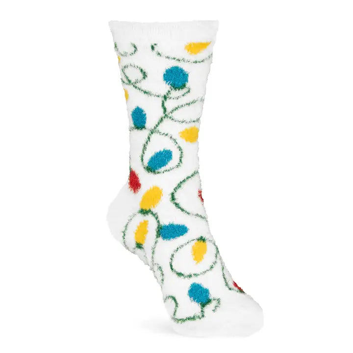 Amanda Blu Christmas Winter Fuzzy Socks-Lights